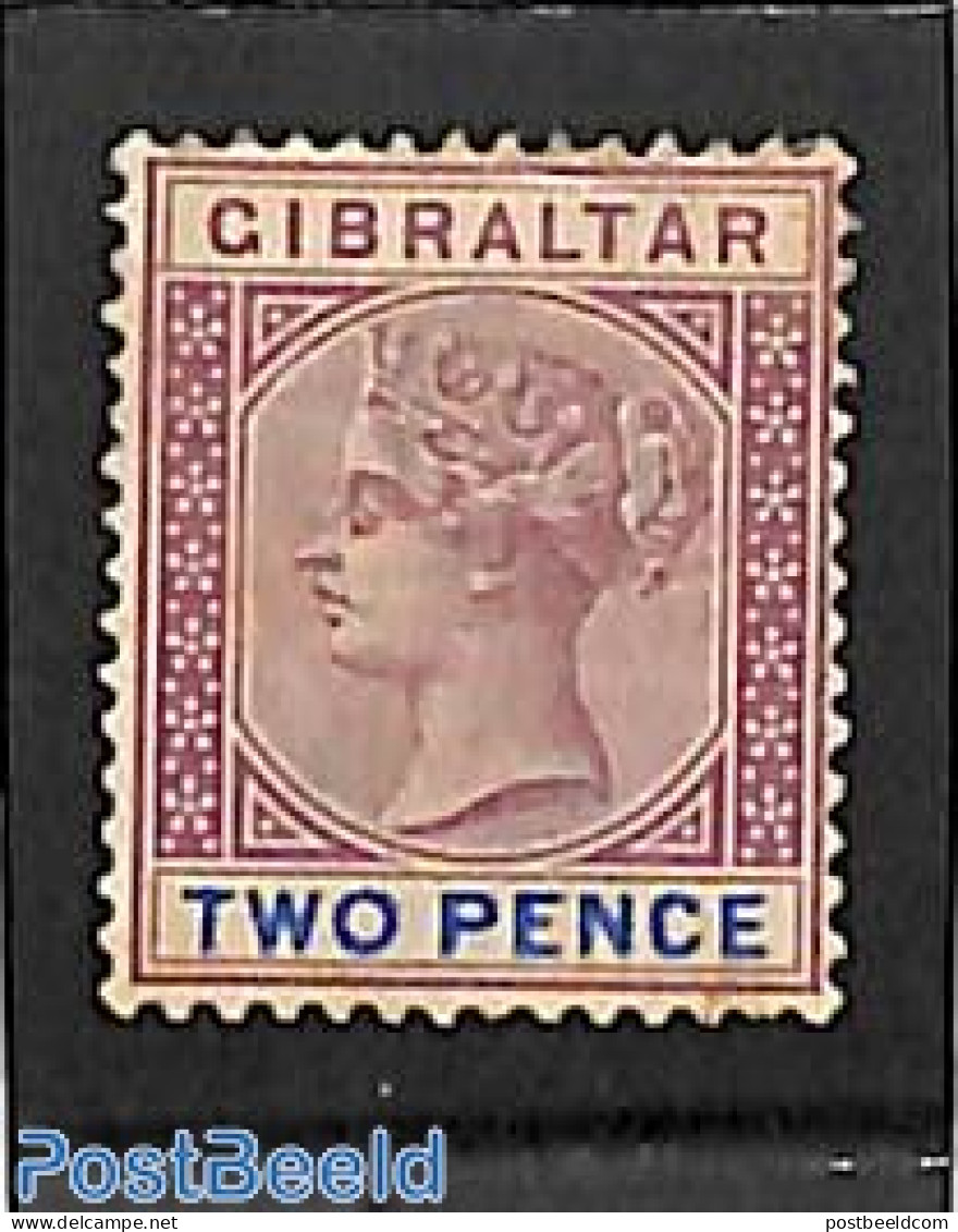 Gibraltar 1898 2p, Stamp Out Of Set, Unused (hinged) - Gibraltar