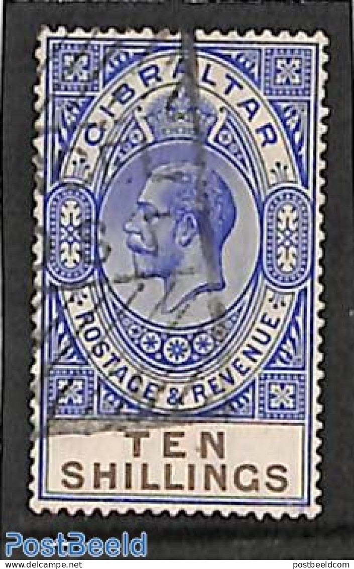 Gibraltar 1925 10sh, Used, Used Stamps - Gibraltar