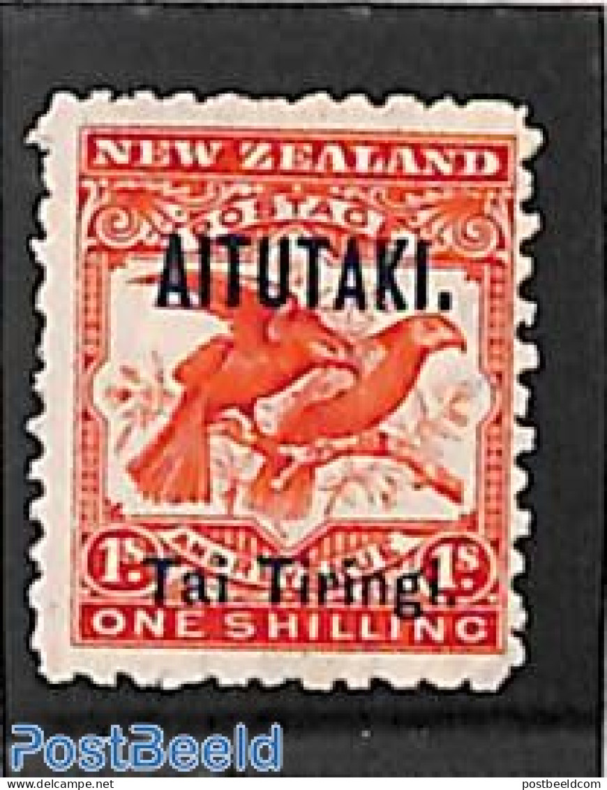 Aitutaki 1903 Tai Tiringi, Stamp Out Of Set, Without Gum, Unused (hinged), Nature - Birds - Aitutaki