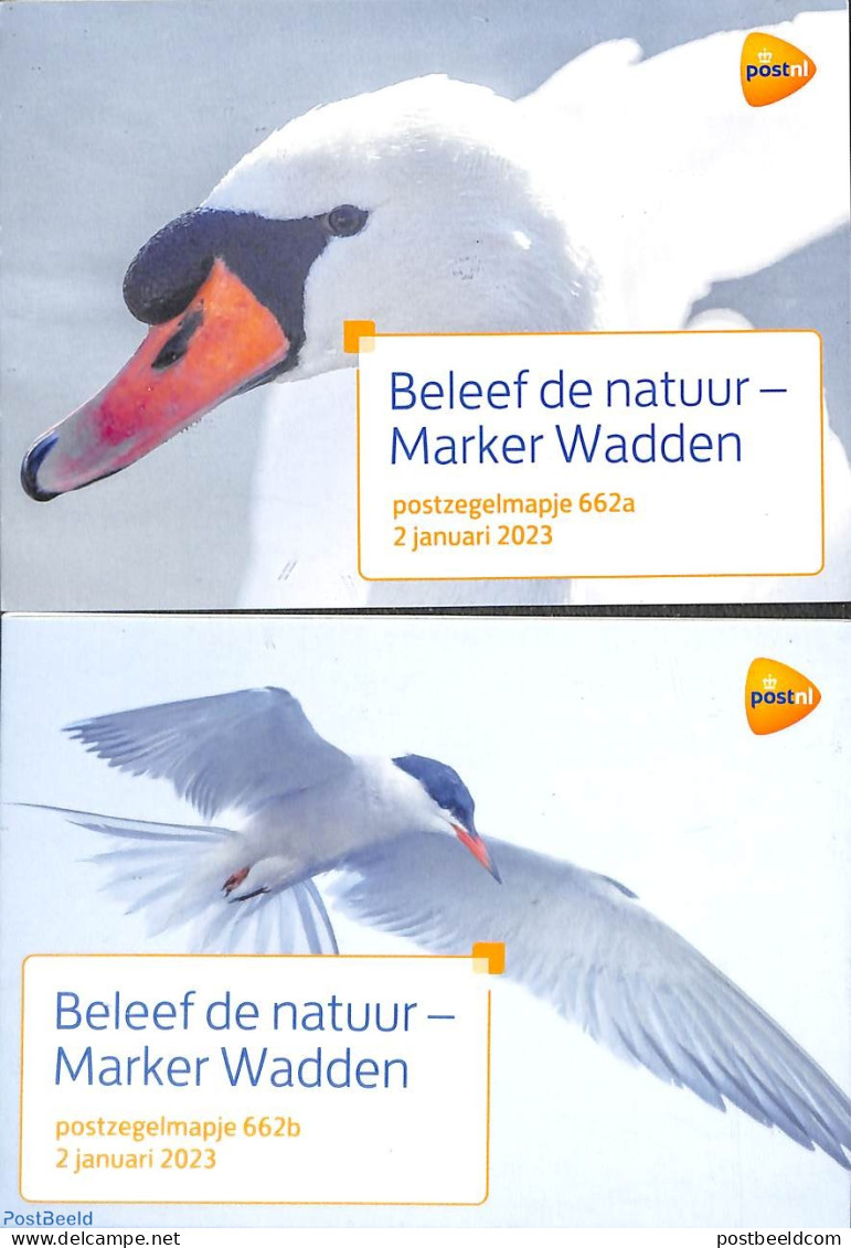 Netherlands 2023 Markerwadden, Presentation Pack 662a+b, Mint NH, Nature - Birds - Fish - Ongebruikt