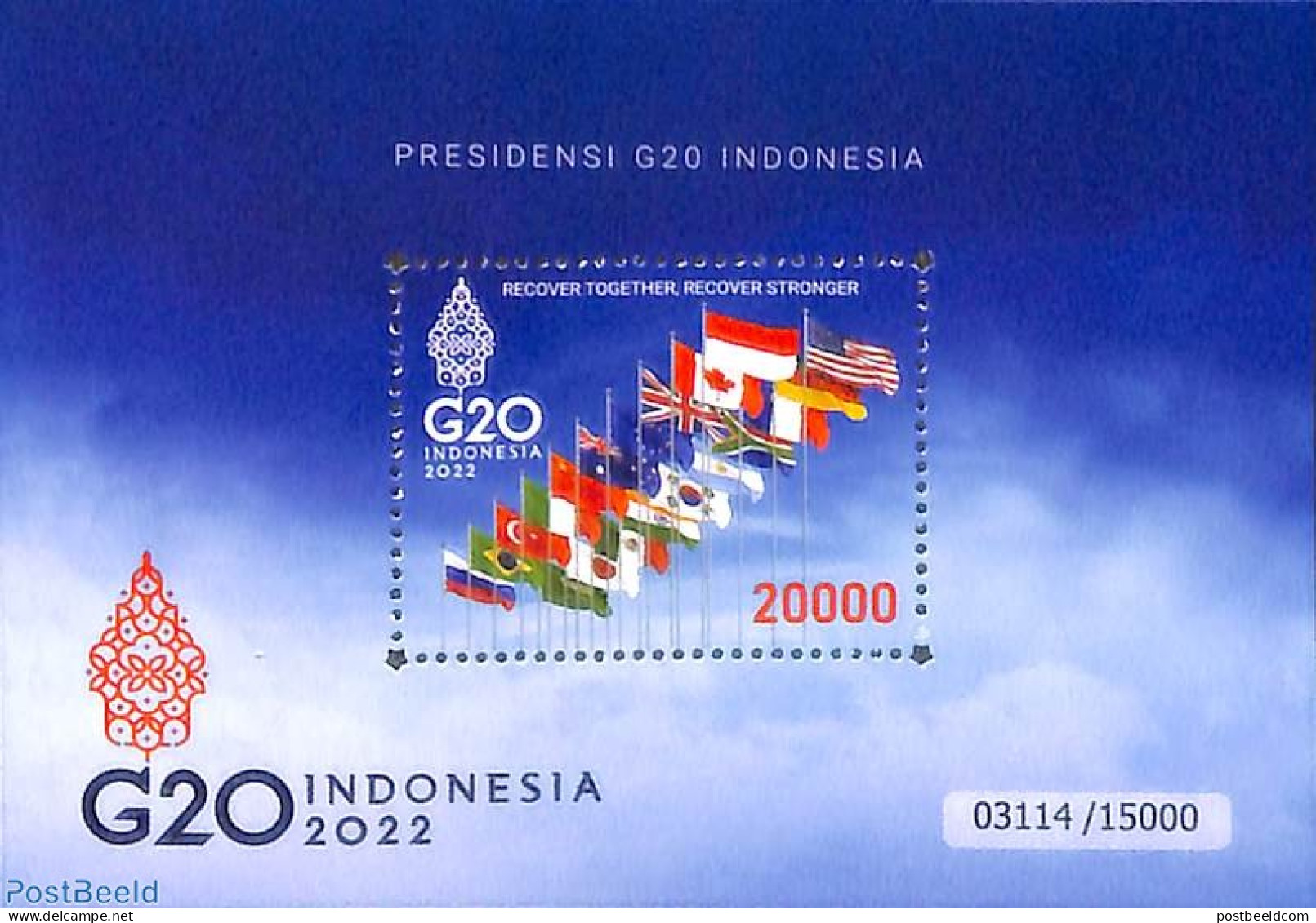 Indonesia 2022 G20 Summit S/s, Mint NH - Indonesien