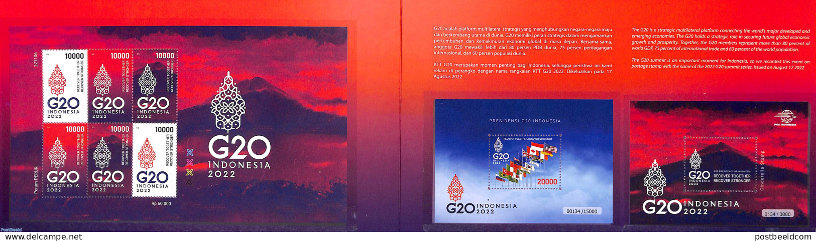 Indonesia 2022 G20 Summit, Special Pack, Mint NH - Indonesia