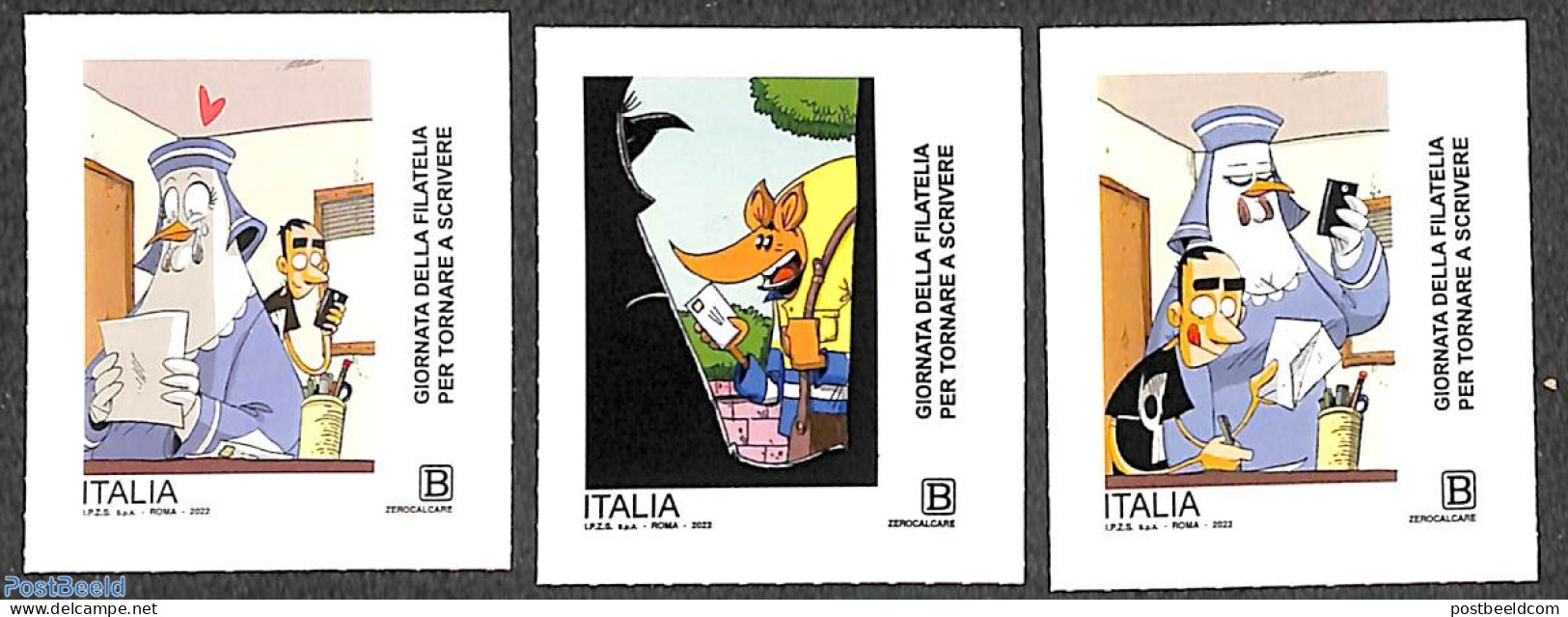 Italy 2022 Philatelic Day 3v S-a, Mint NH, Philately - Art - Comics (except Disney) - Sonstige & Ohne Zuordnung