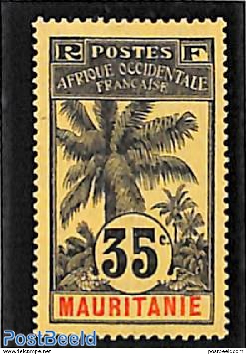 Mauritania 1906 35c, Stamp Out Of Set, Unused (hinged), Nature - Trees & Forests - Rotary Club