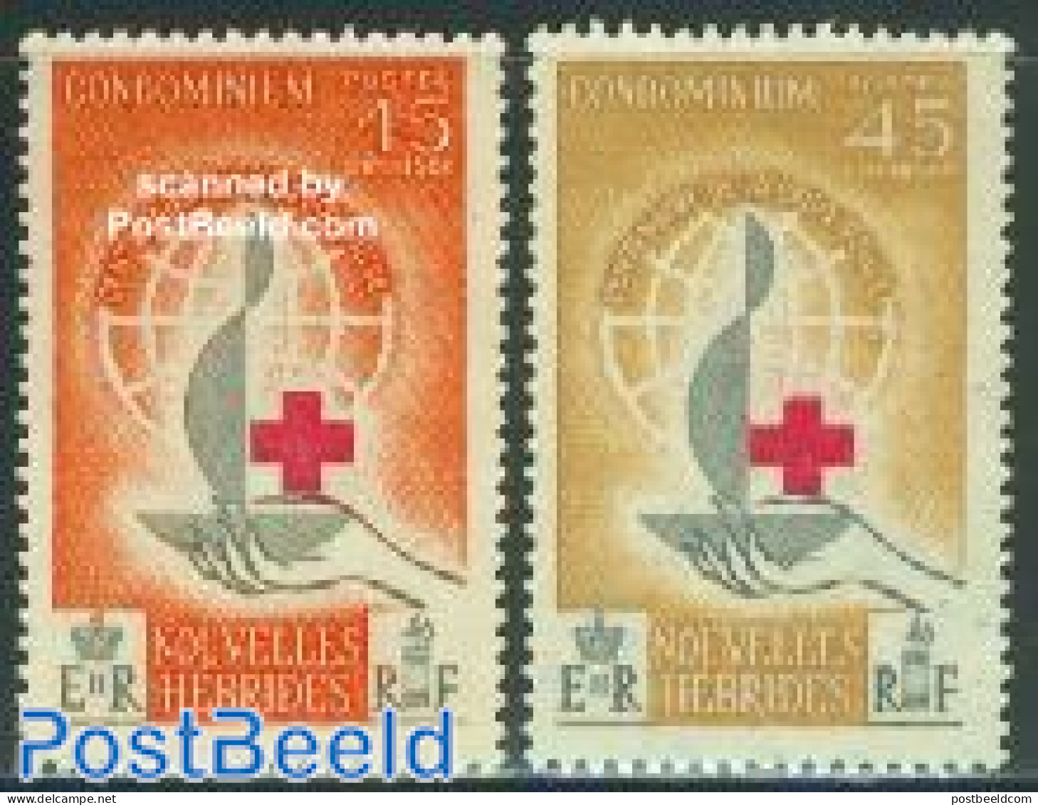 New Hebrides 1963 Red Cross 2v F, Unused (hinged), Health - Red Cross - Nuovi