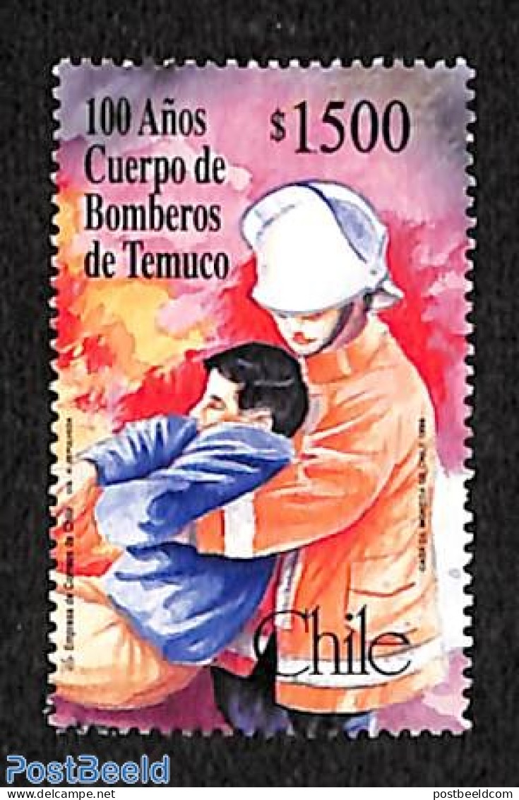 Chile 1999 Temuco Fire Brigade 1v (from S/s), Mint NH, Transport - Fire Fighters & Prevention - Sapeurs-Pompiers