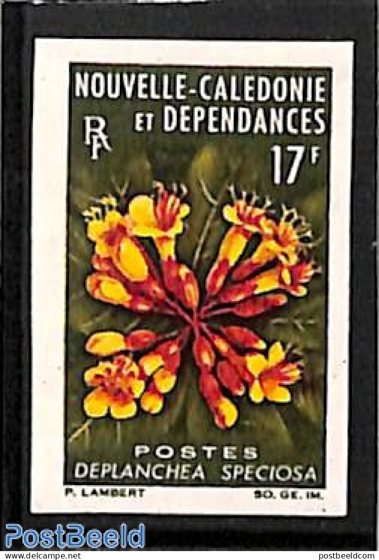 New Caledonia 1964 17F, Imperforated, Stamp Out Of Set, Mint NH, Nature - Flowers & Plants - Ongebruikt