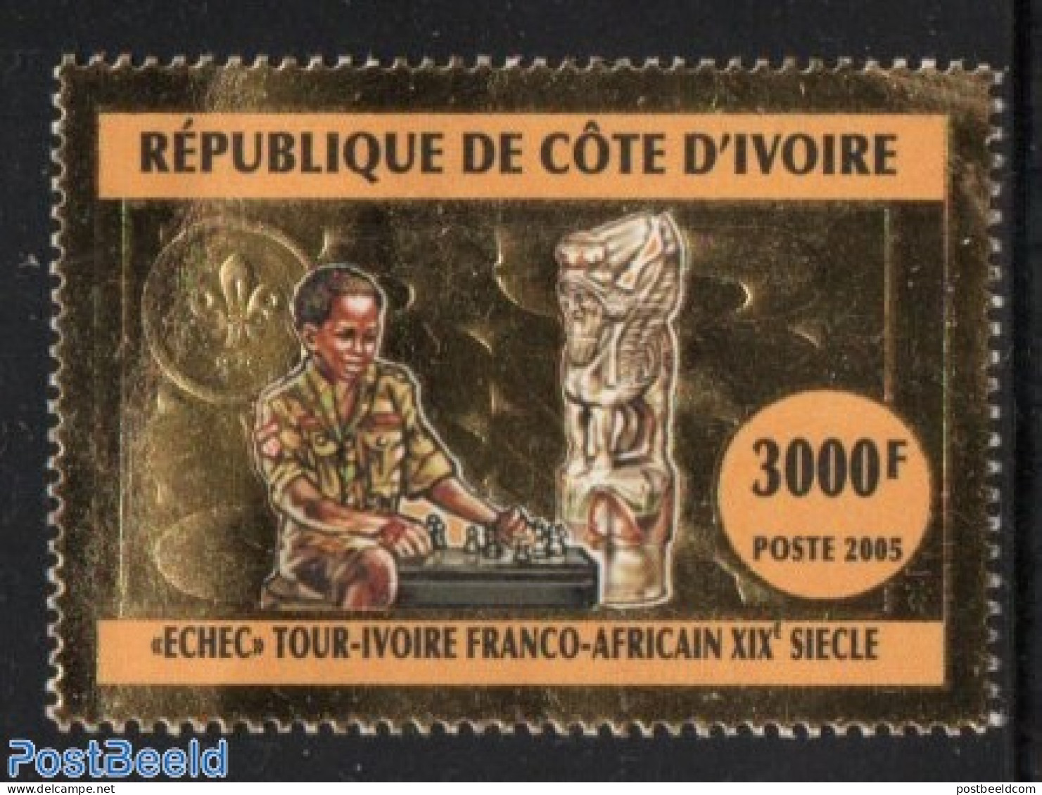 Ivory Coast 2005 Chess Scouting 1v, Mint NH, Sport - Chess - Scouting - Nuevos