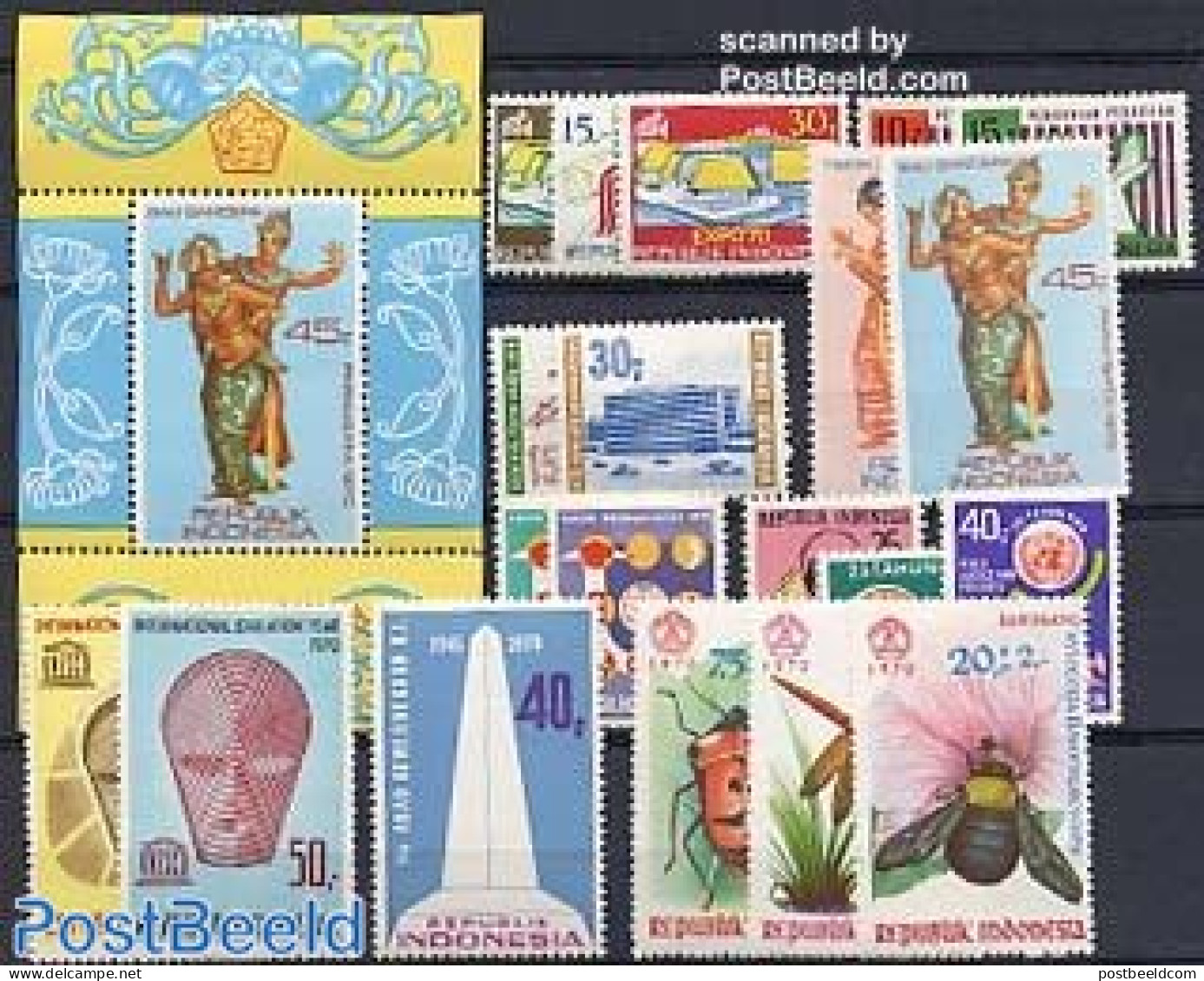 Indonesia 1970 Yearset 1970 (20v+1s/s), Unused (hinged), Various - Yearsets (by Country) - Unclassified