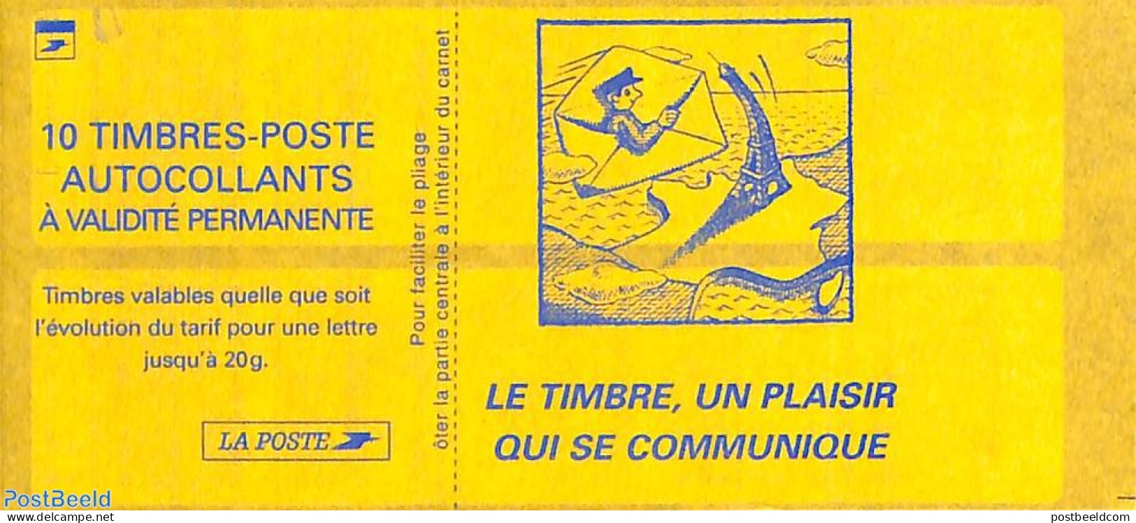 France 2002 Un Plaisir Qui Se Communique, Booklet 10x Timbre Rouge S-a, Mint NH - Ongebruikt