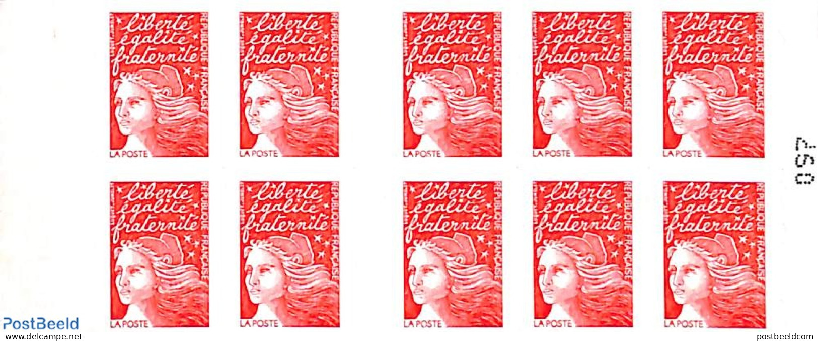 France 1998 L'enveloppe Timbrée, Booklet 10x Timbre Rouge S-a, Mint NH, Stamp Booklets - Neufs