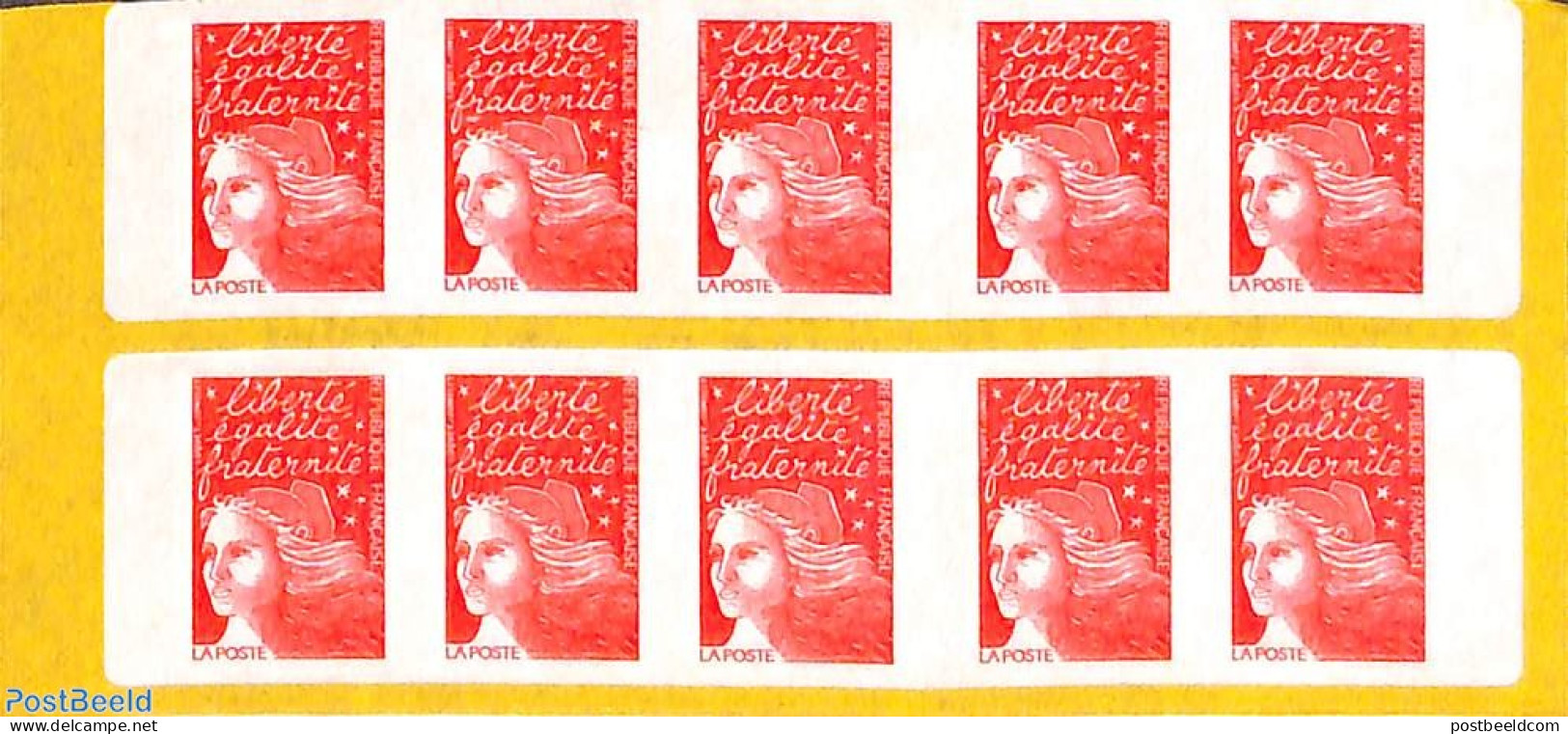 France 1999 L'enveloppe Timbrée, Booklet 10x Timbre Rouge S-a, Mint NH, Stamp Booklets - Nuovi