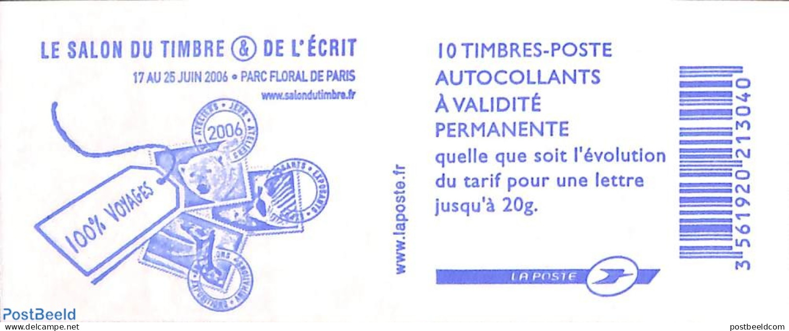 France 2006 Le Salon Du Timbre, Booklet 10x Rouge S-a, Mint NH, Stamp Booklets - Unused Stamps