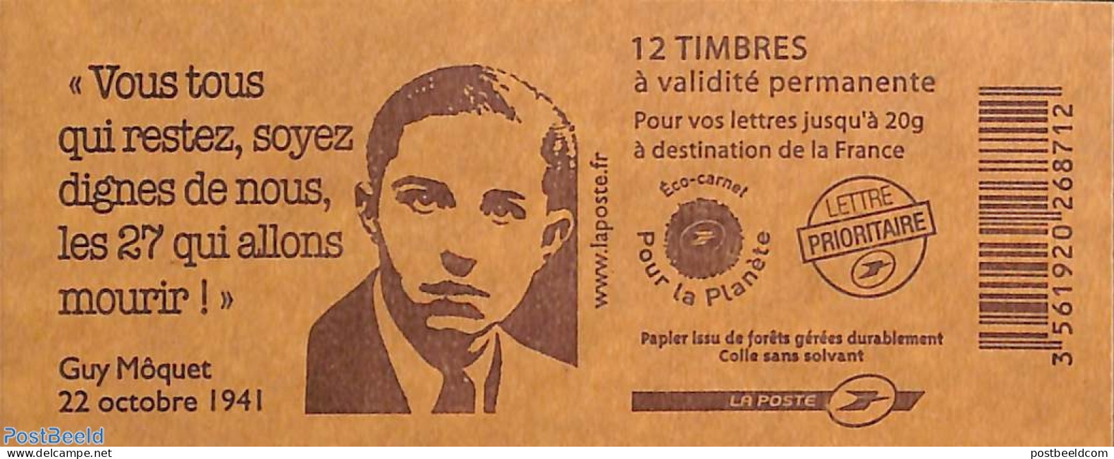 France 2007 Guy Moquet, Booklet With 12x Rouge S-a, Mint NH, Stamp Booklets - Nuevos