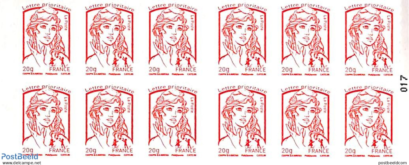 France 2015 Semaine De La Langue, Booklet With 12x Rouge S-a, Mint NH, Science - Esperanto And Languages - Stamp Bookl.. - Nuevos