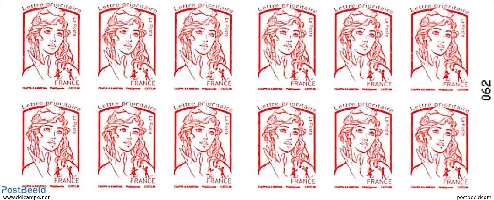 France 2016 Les Tresors De La Philatelie, Booklet With 12x Rouge S-a, Mint NH, Stamp Booklets - Nuevos