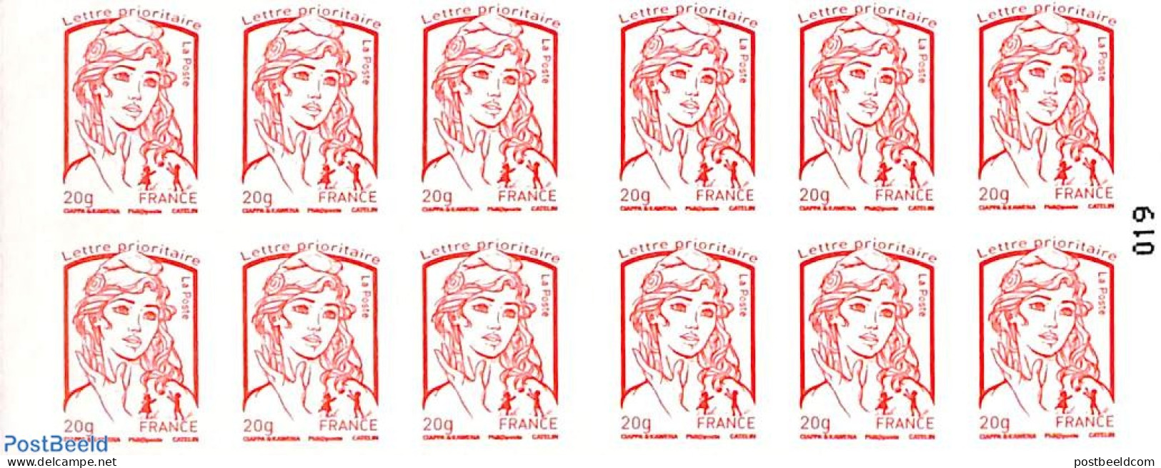 France 2015 Grand Jeu Timbre, Booklet With 12x Rouge S-a, Mint NH, Stamp Booklets - Nuevos