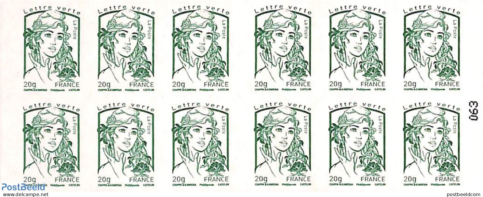 France 2016 Je Collectionne, Booklet With 12x Vert S-a, Mint NH, Stamp Booklets - Nuovi