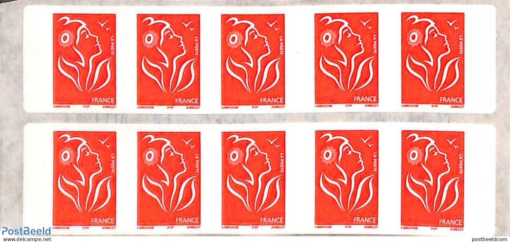 France 2005 La Boutique Du Timbre, Booklet 10x Timbre Rouge S-a, Mint NH - Nuevos