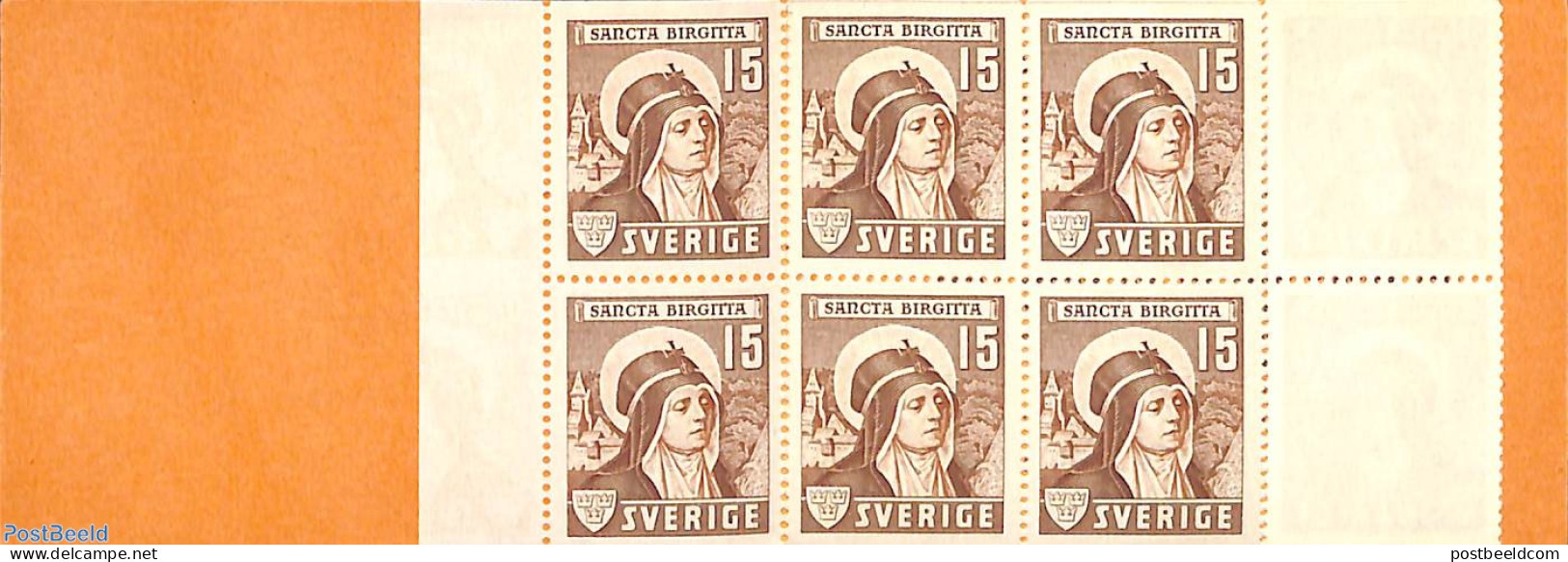 Sweden 1941 Holy Birgitta Booklet, Mint NH, Religion - Religion - Stamp Booklets - Unused Stamps