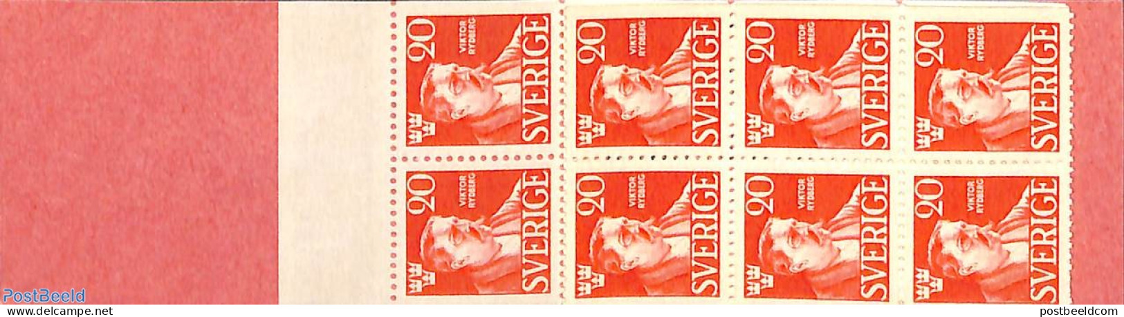 Sweden 1945 Viktor Rydberg Booklet, Mint NH, Stamp Booklets - Art - Authors - Ongebruikt