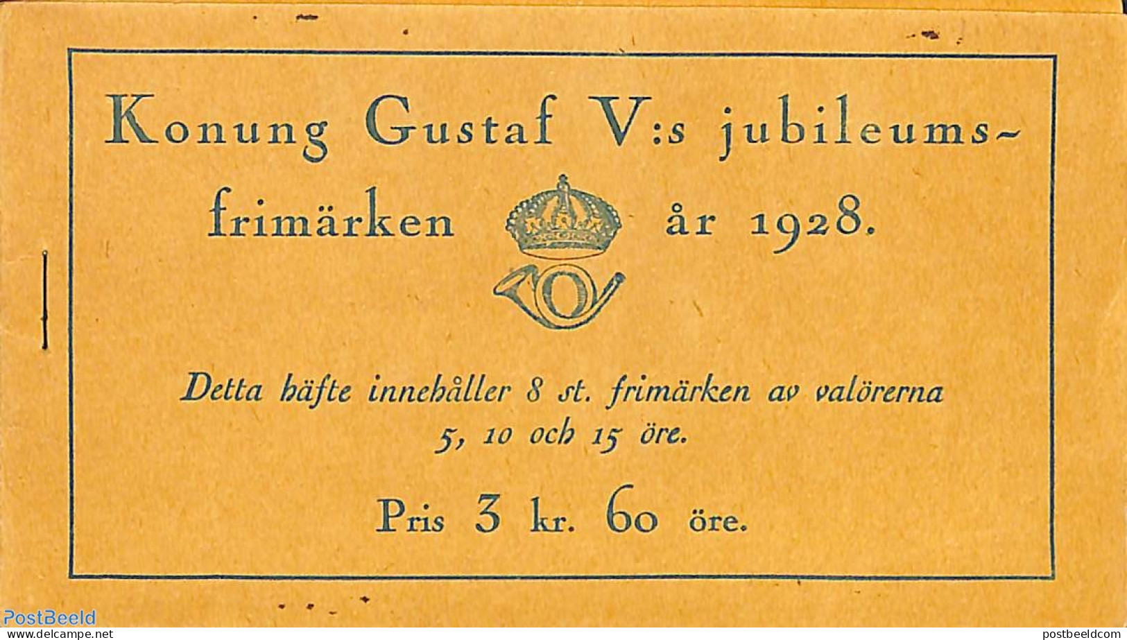 Sweden 1928 King Gustav V 70th Birthday Booklet, Mint NH, History - Kings & Queens (Royalty) - Stamp Booklets - Unused Stamps