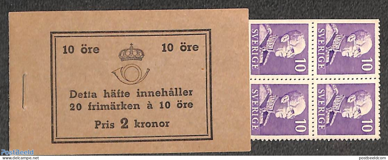 Sweden 1939 Definitives Booklet (B/D Perf.), Mint NH, Stamp Booklets - Ungebraucht