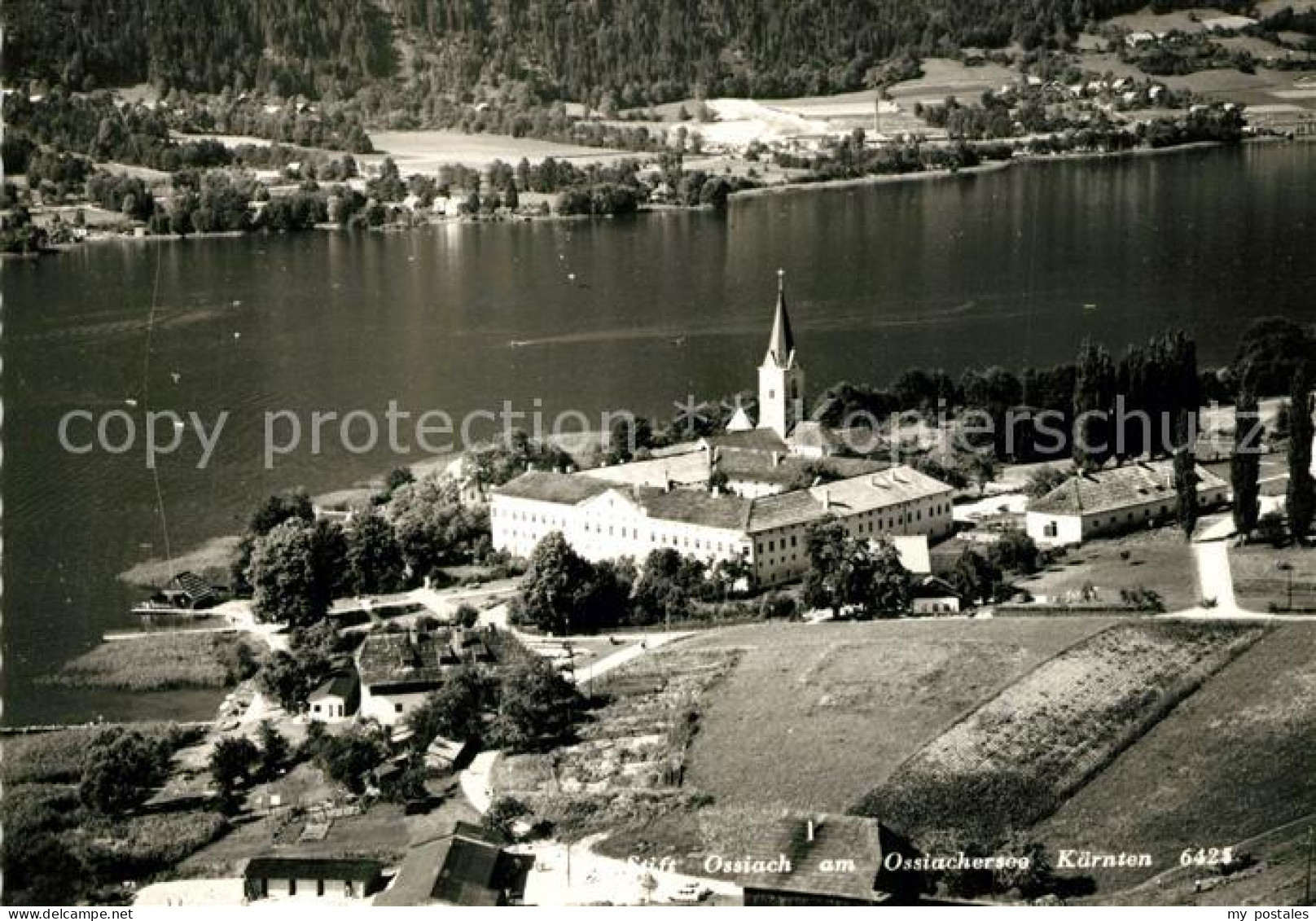 73242349 Ossiach Stift Kloster Am Ossiachersee Fliegeraufnahme Ossiach - Sonstige & Ohne Zuordnung