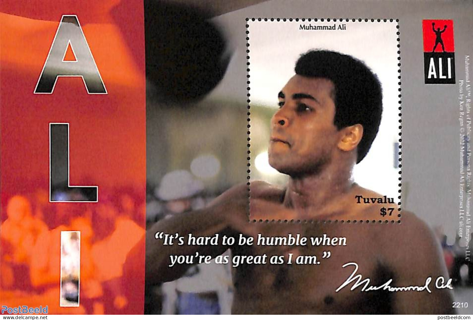 Tuvalu 2022 Muhammad Ali S/s, Mint NH, Sport - Boxing - Boxeo