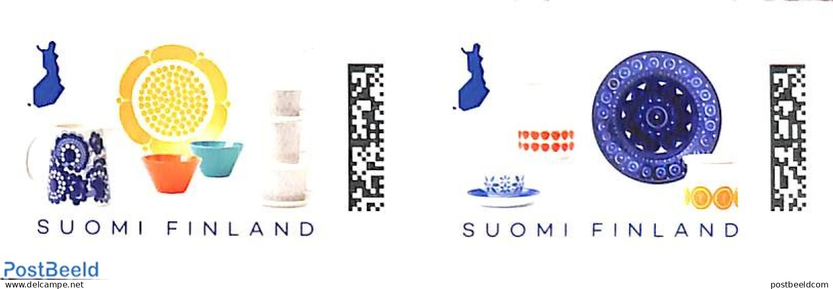 Finland 2023 Ceramics, Arabia 2v S-a, Mint NH, Art - Ceramics - Industrial Design - Unused Stamps