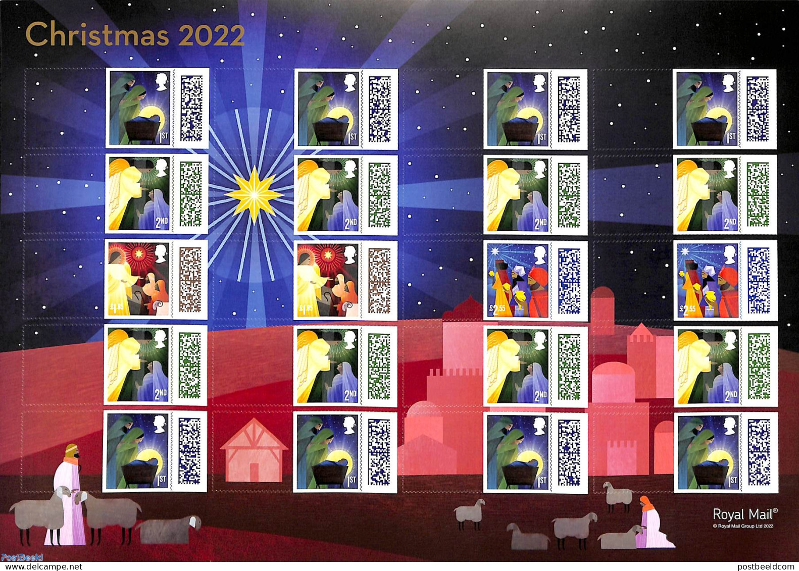 Great Britain 2022 Christmas M/s S-a, Mint NH, Religion - Christmas - Unused Stamps