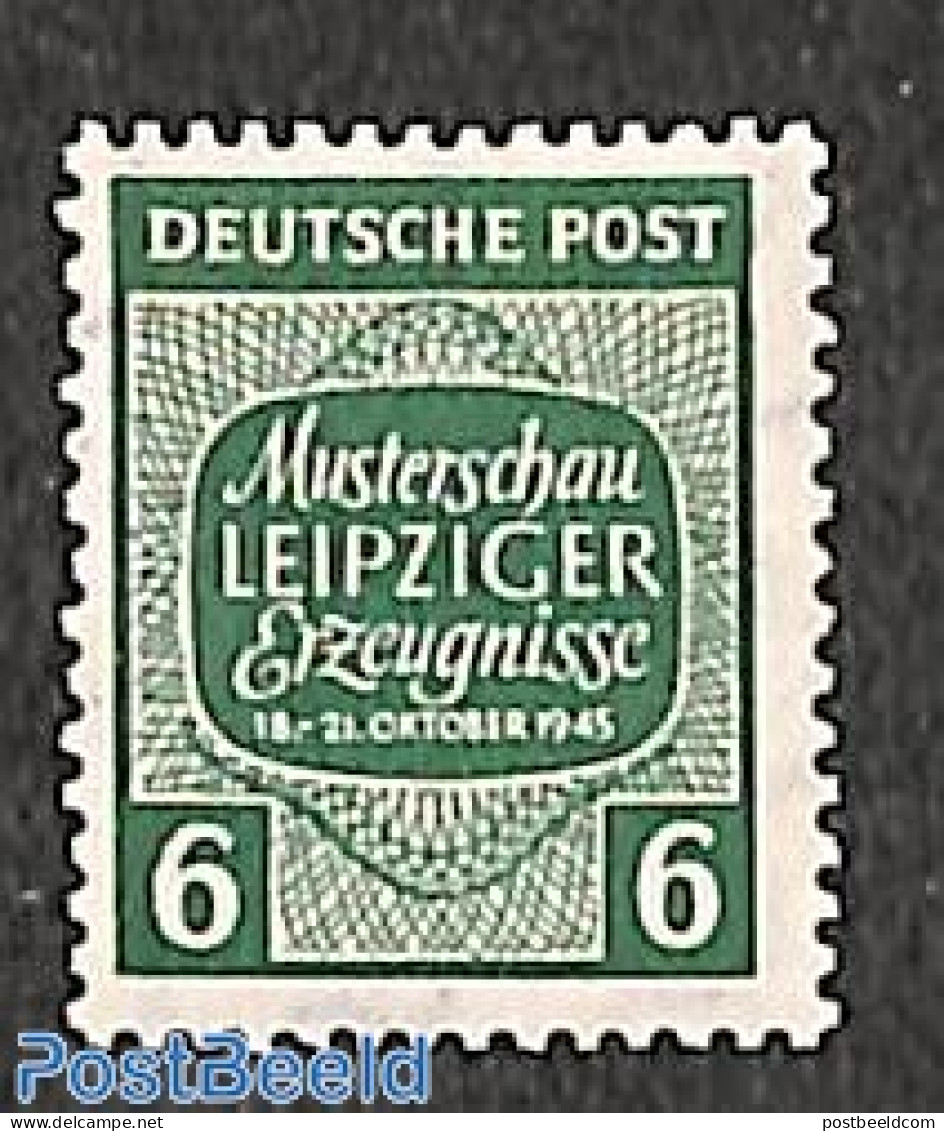 Germany, DDR 1945 6pf, WM Downstairs, Unused (hinged) - Unused Stamps