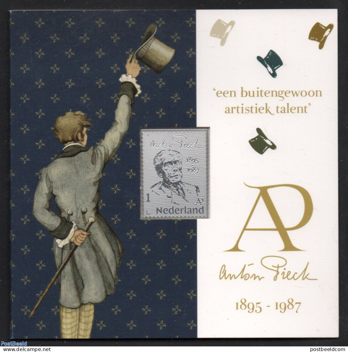 Netherlands - Personal Stamps TNT/PNL 2021 Anton Pieck, Silver Stamp In Pack, Mint NH, Various - Other Material Than P.. - Fouten Op Zegels