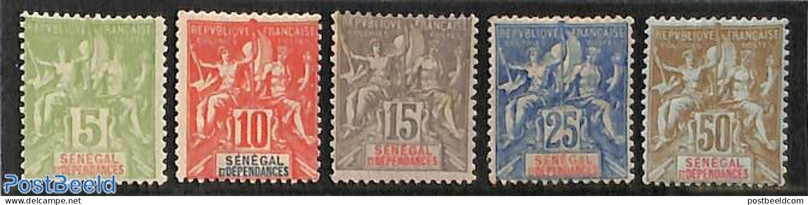 Senegal 1900 Definitives 5v, Unused (hinged) - Senegal (1960-...)