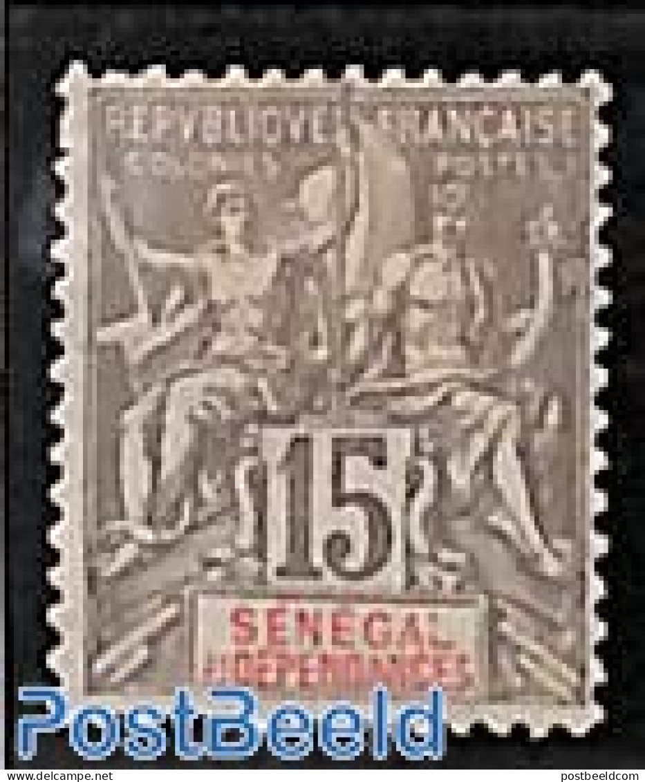 Senegal 1900 15c, Stamp Out Of Set, Unused (hinged) - Sénégal (1960-...)