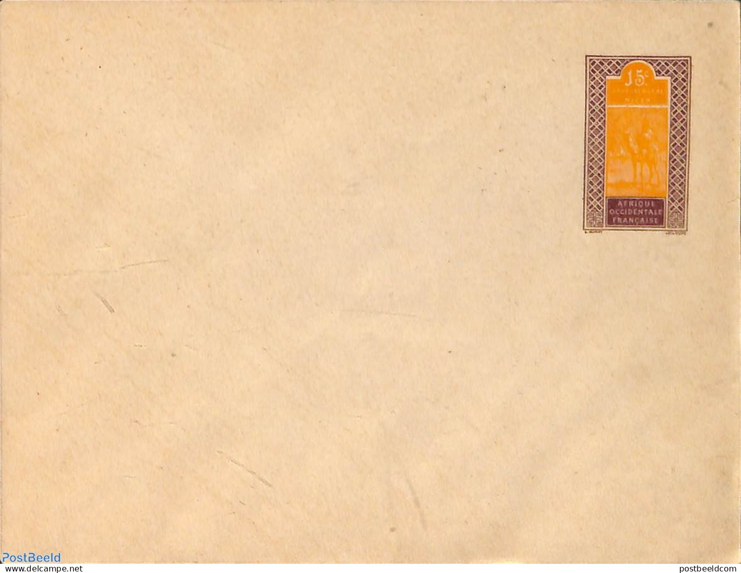 Senegal 1917 Envelope 15c, Unused Postal Stationary, Nature - Camels - Sénégal (1960-...)