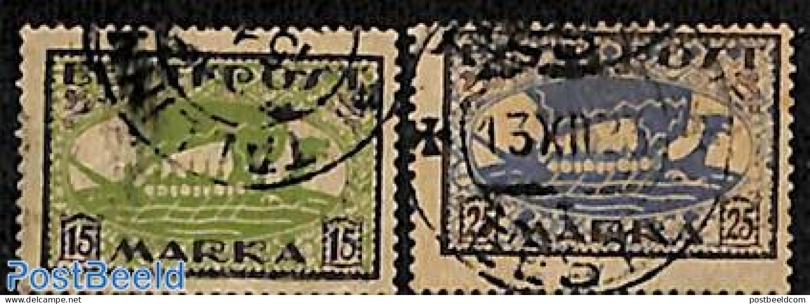 Estonia 1920 Definitives 2v, Used Stamps, Transport - Ships And Boats - Ships