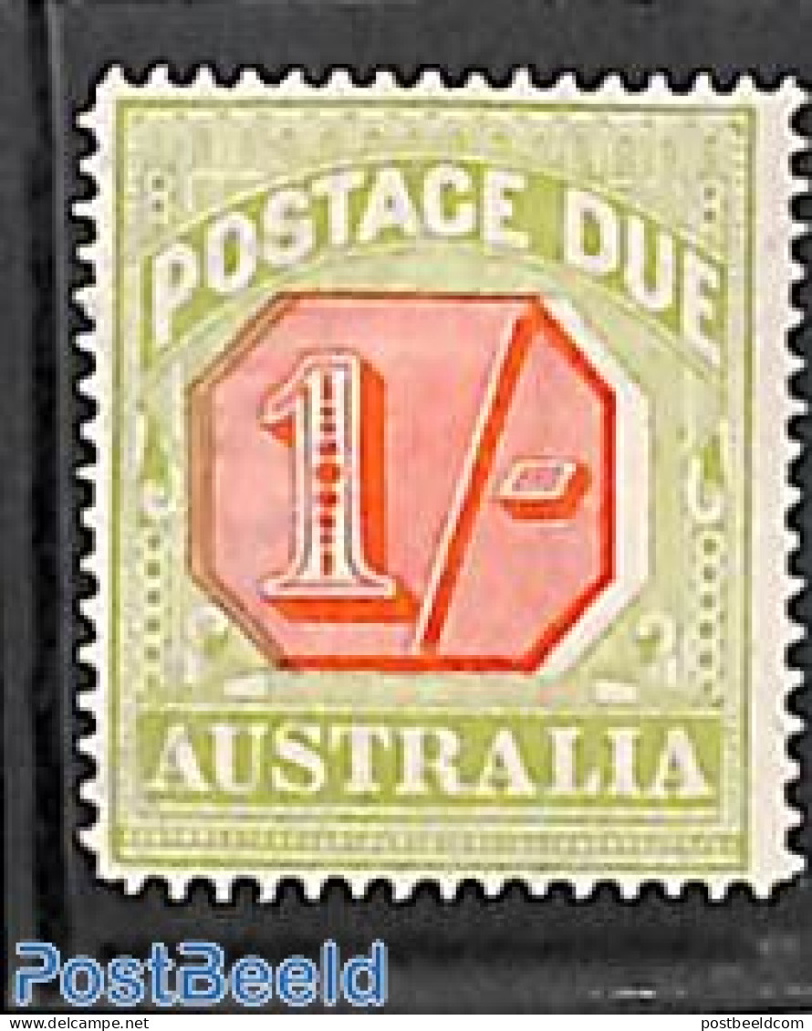 Australia 1909 1sh, Postage Due, Perf. 14, Unused (hinged) - Andere & Zonder Classificatie