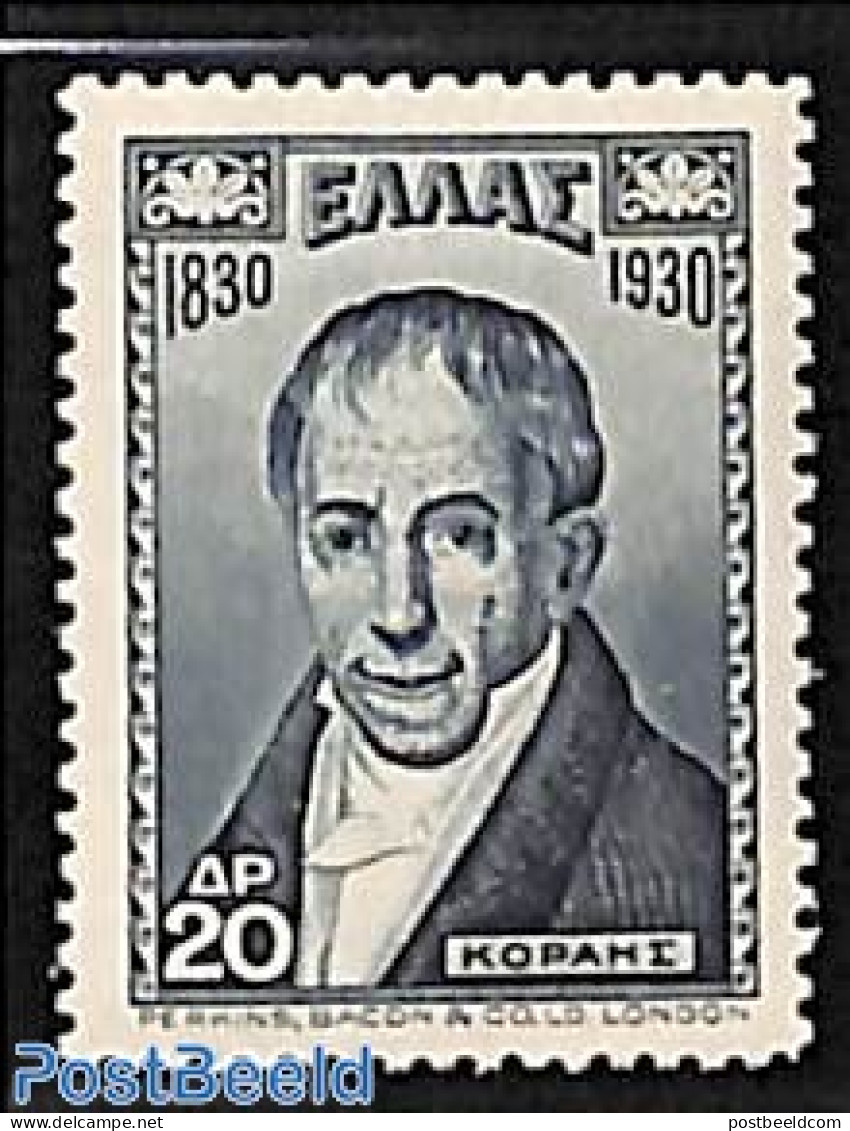 Greece 1930 20Dr, Stamp Out Of Set, Mint NH, Health - Health - Ongebruikt