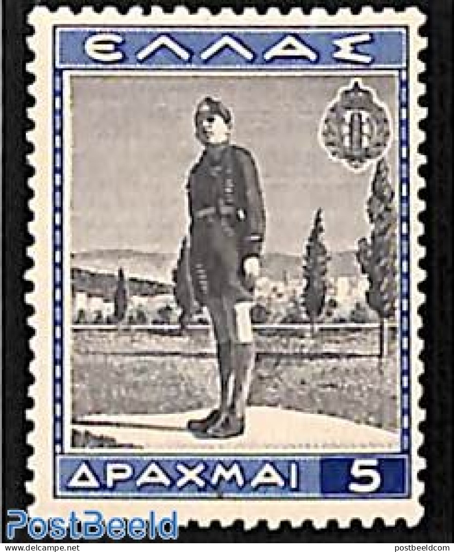 Greece 1940 5dr, Stamp Out Of Set, Mint NH - Unused Stamps