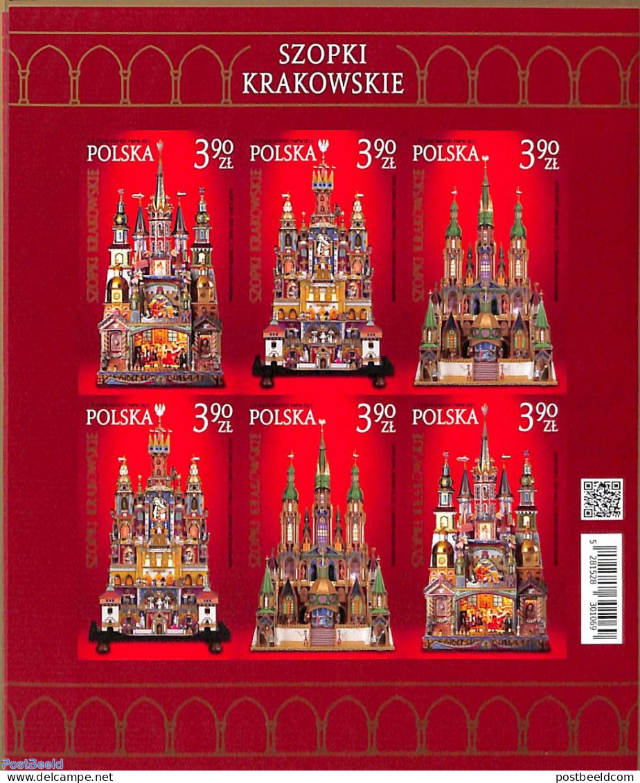 Poland 2023 Cribs From Krakow 6v M/s Imperforated, Mint NH, Religion - Religion - Nuovi