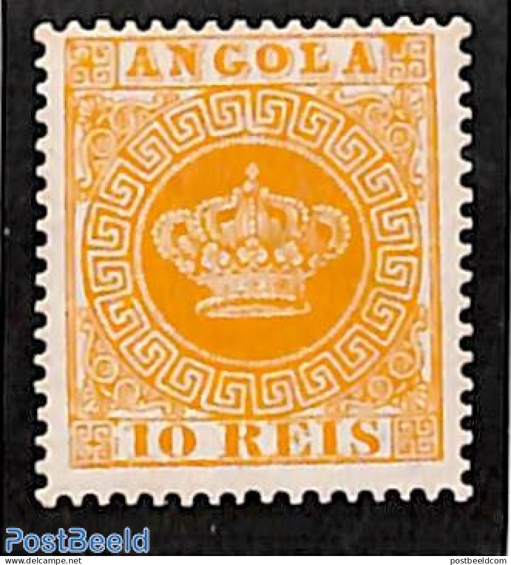 Angola 1870 10R, Perf. 13.5, Stamp Out Of Set, Mint NH - Angola
