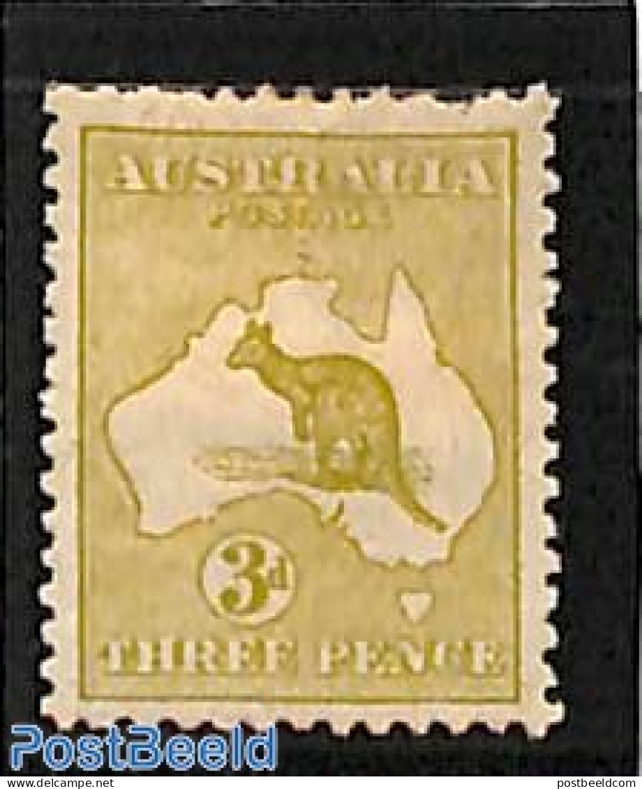 Australia 1912 3p, Die I, Stamp Out Of Set, Unused (hinged) - Neufs