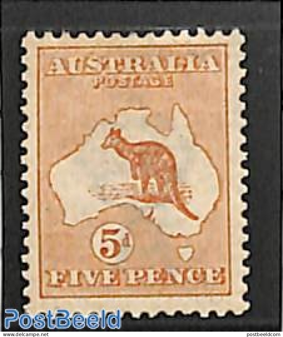 Australia 1913 5p, Stamp Out Of Set, Unused (hinged), Nature - Animals (others & Mixed) - Ongebruikt