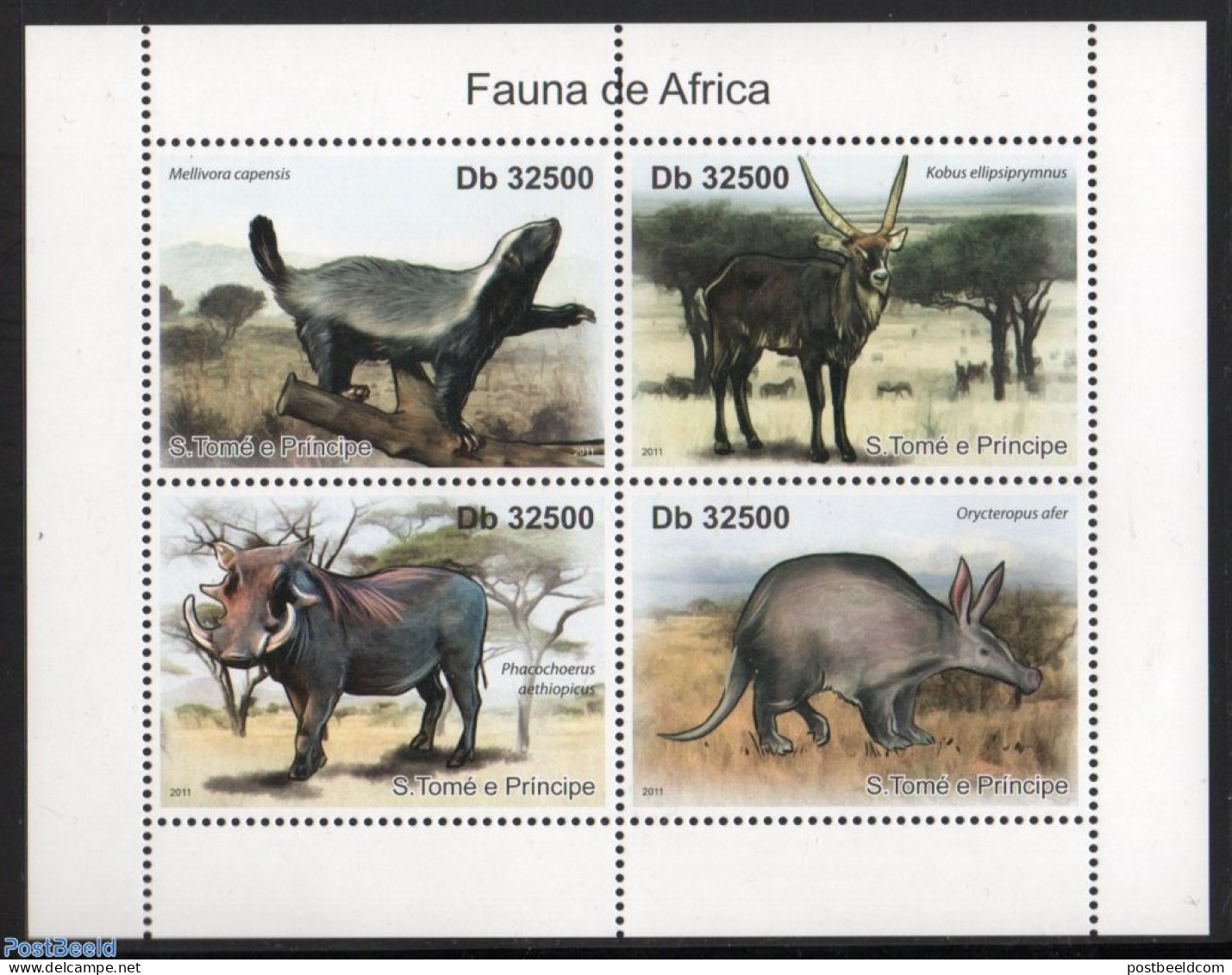 Sao Tome/Principe 2011 Animals From Africa S/s, Mint NH, Nature - Animals (others & Mixed) - Sao Tome And Principe
