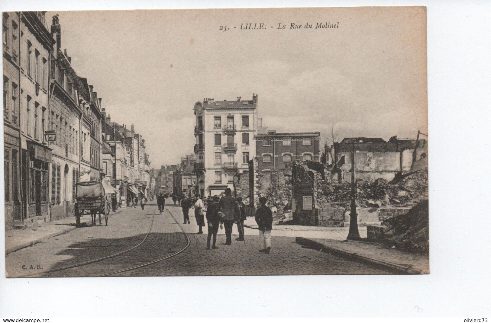 Cpa - 59 - Lille - La Rue Du Molinel  -  A VOIR - Lille