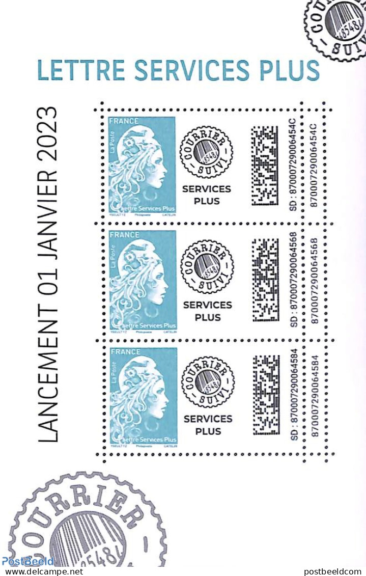 France 2023 Lettre Service Plus S/s, Mint NH - Unused Stamps