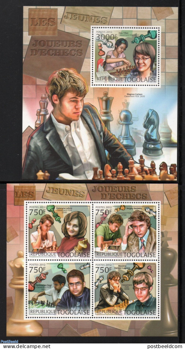 Togo 2012 Young Chess Players 2 S/s, Mint NH, Sport - Chess - Scacchi