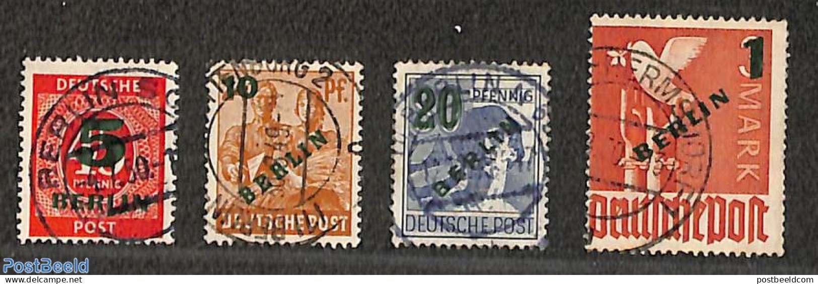 Germany, Berlin 1949 Overprints 4v, Used, Used Or CTO - Gebruikt