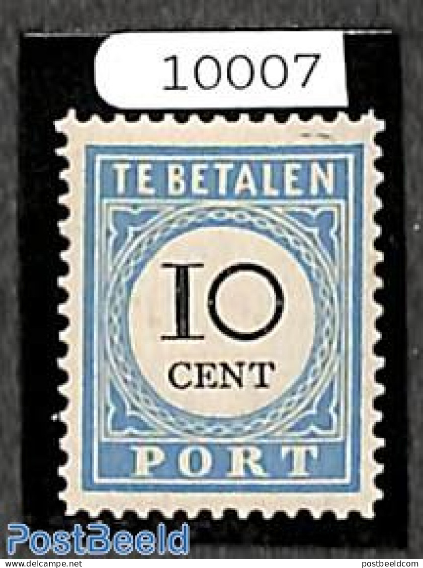 Netherlands 1881 10c Postage Due Type I, Perf. 12.5:12 With NVPH Attest, Mint NH - Sonstige & Ohne Zuordnung